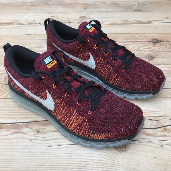 Nike Flyknit Air Max Men’s Size 10 Black/Red/Multi - Picture 10 of 16